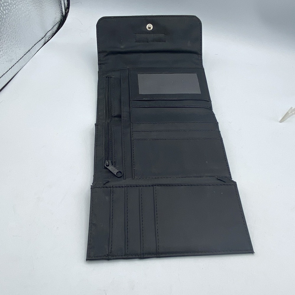 Kate Spade New York Tri-Fold Wallet Black With Silver Hardware - Picture 5 of 12